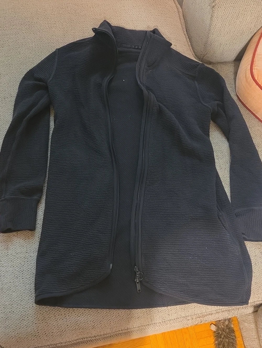 lululemon athletica Black Ribbed Bomber Jacket